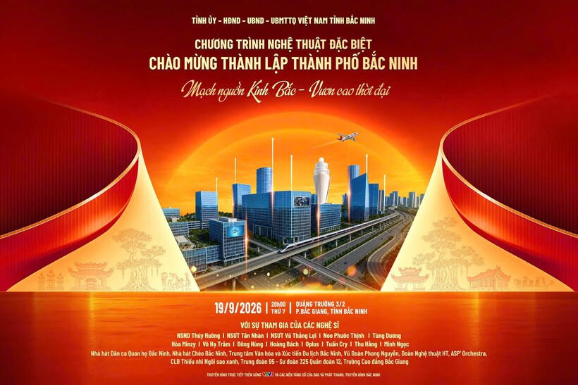 Chương trình nghệ thuật đặc biệt cùng sự tham gia của nhiều nghệ sĩ tại Lễ công bố sẽ diễn ra vào 19/9. Ảnh: Sở VHTTDL Bắc Ninh