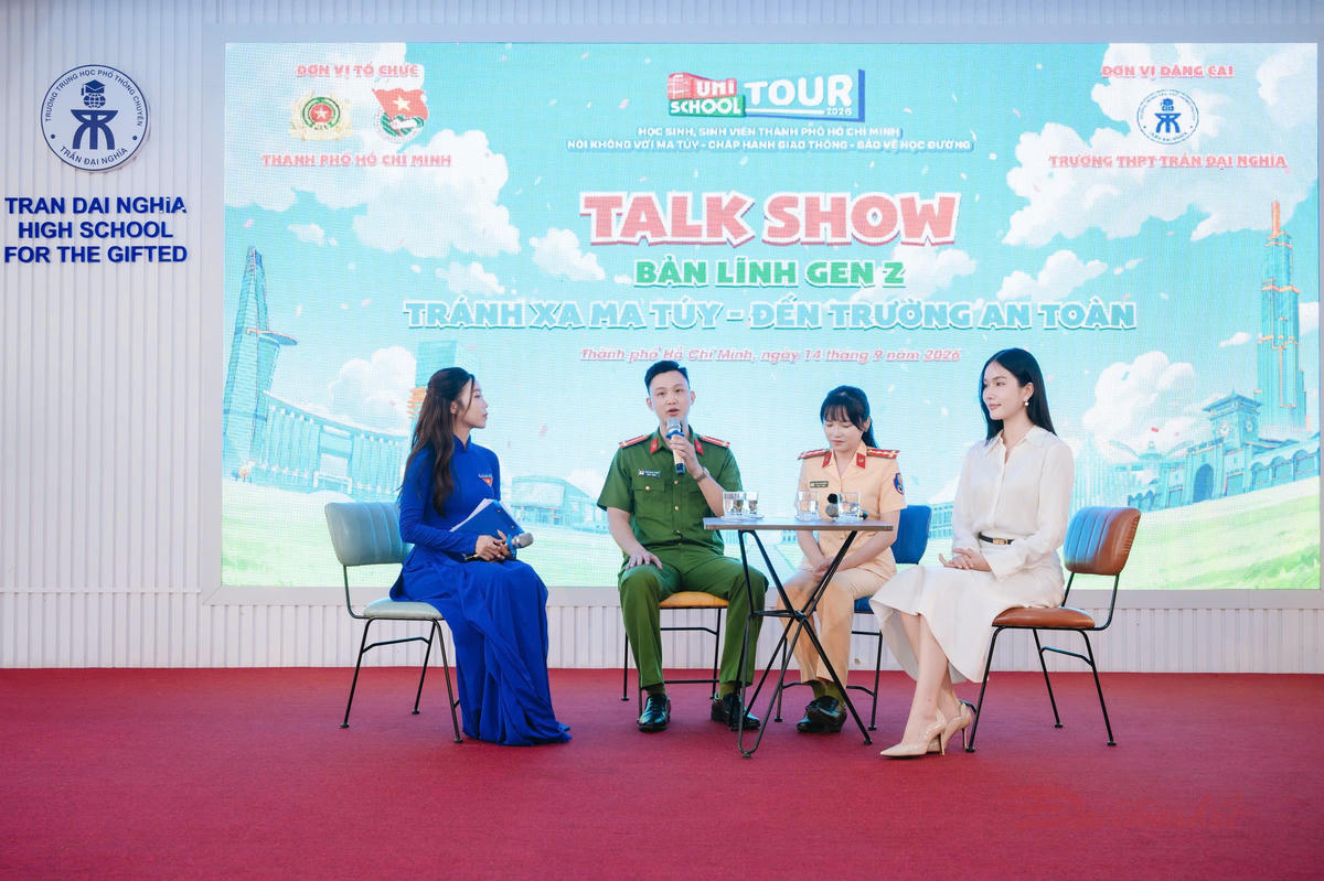 Talkshow “Bản lĩnh Gen Z: Tránh xa ma túy – Đến trường an toàn”. Ảnh: M.A