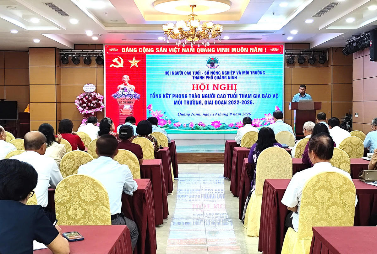Quang cảnh Hội nghị tổng kết phong trào thi đua “Người cao tuổi bảo vệ môi trường” giai đoạn 2022-2026.