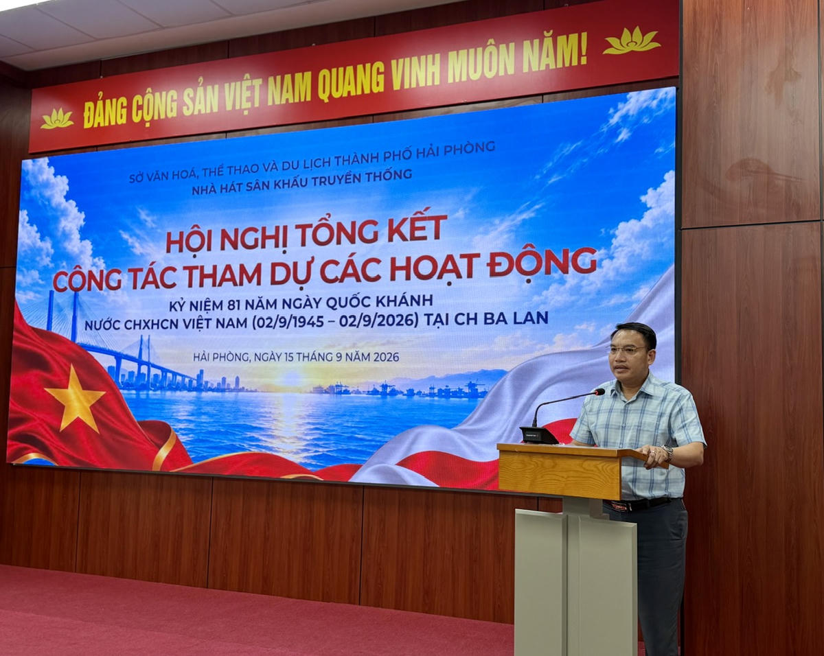 Ông Trần Văn Ngọc, Phó Giám đốc Sở Văn hoá, Thể thao và du lịch thành phố phát biểu tại hội nghị. Ảnh: PT.