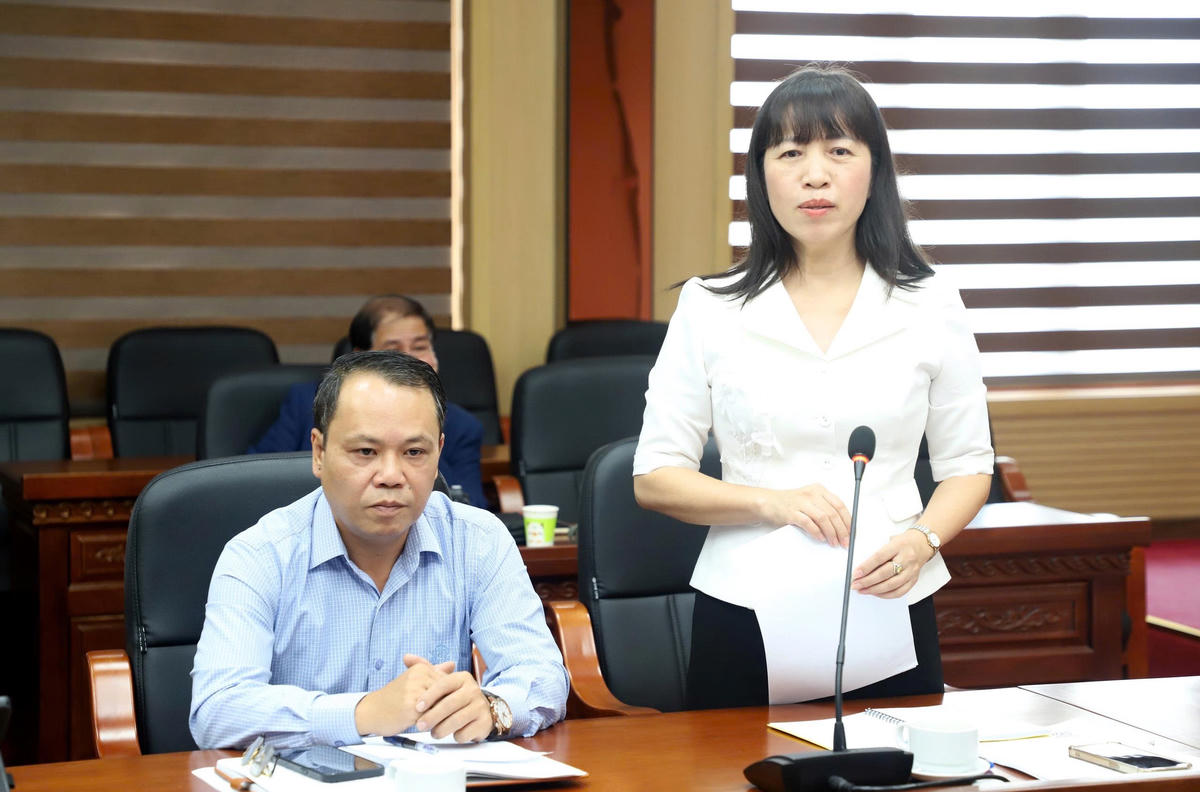 Đại diện Sở Văn hóa, Thể thao và Du lịch tỉnh Phú Thọ phát biểu về công tác quản lý báo chí. Ảnh: Tùng Duy.