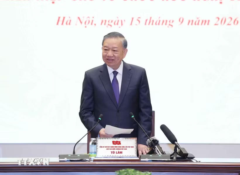 Tổng Bí thư, Chủ tịch nước Tô Lâm phát biểu. (Ảnh: Thống Nhất/TTXVN)
