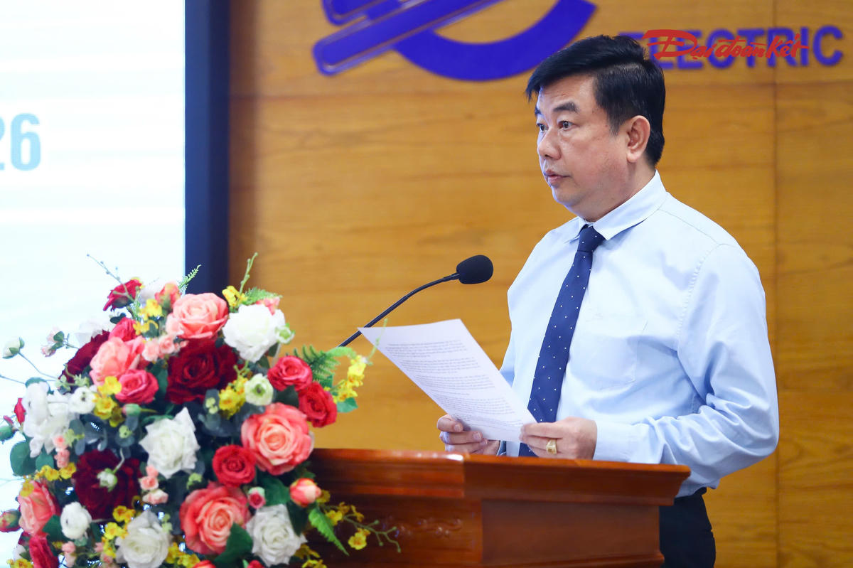 Ông Nguyễn Minh Đức, Phó Giám đốc Cơ quan Báo và Phát thanh, Truyền hình Hà Nội phát biểu.
