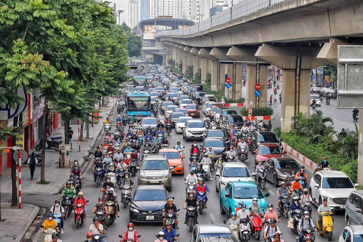 Đường Nguyễn Trãi, phường Thanh Xuân sẽ được rào chắn từng đoạn để phục vụ thi công đấu nối thoát nước thuộc dự án đường Vành đai 2,5.