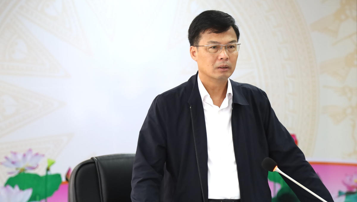 Ông Đinh Văn Tuấn, Phó Chủ tịch UBND tỉnh Lâm Đồng phát biểu tại buổi làm việc.