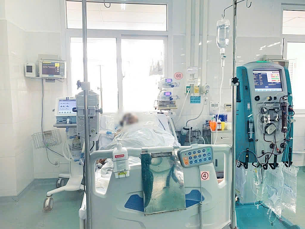 Bệnh nhân được điều trị 10 ngày tại Bệnh viện C. Ảnh: Nguyễn Tú.