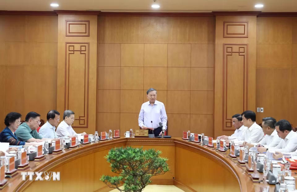 Tổng Bí thư, Chủ tịch nước Tô Lâm phát biểu. (Ảnh: Thống Nhất/TTXVN)