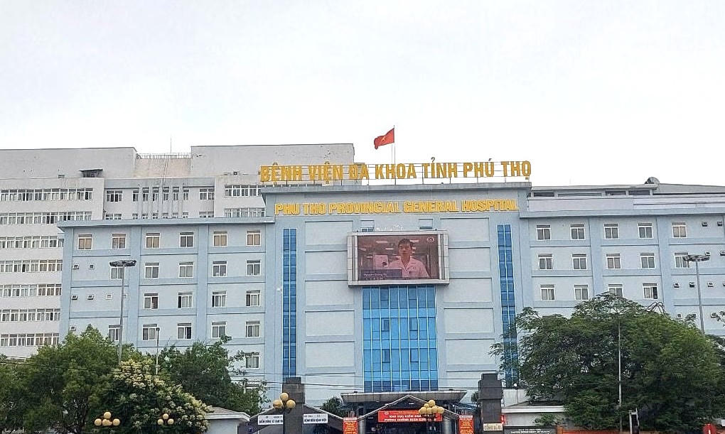 Trụ sở Bệnh viện đa khoa tỉnh Phú Thọ. Ảnh: TD.