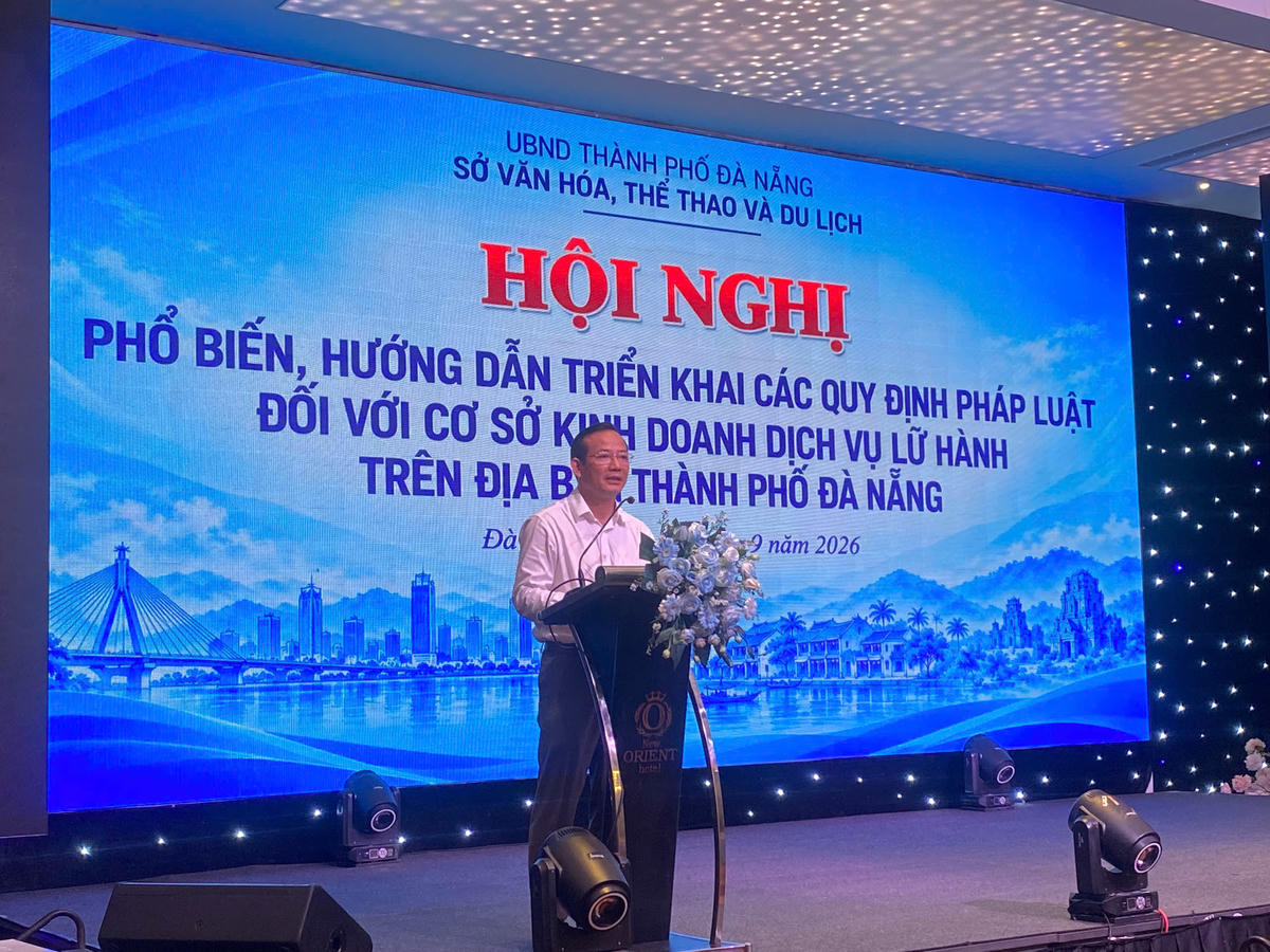 Ông Trần Quý Tấn: Trưởng Phòng Quản lý lữ hành: "Mong muốn các doanh nghiệp không ngừng nâng cao chất lượng sản phẩm, dịch vụ, tính chuyên nghiệp và trách nhiệm đối với khách du lịch". Ảnh: Nguyễn Tú.