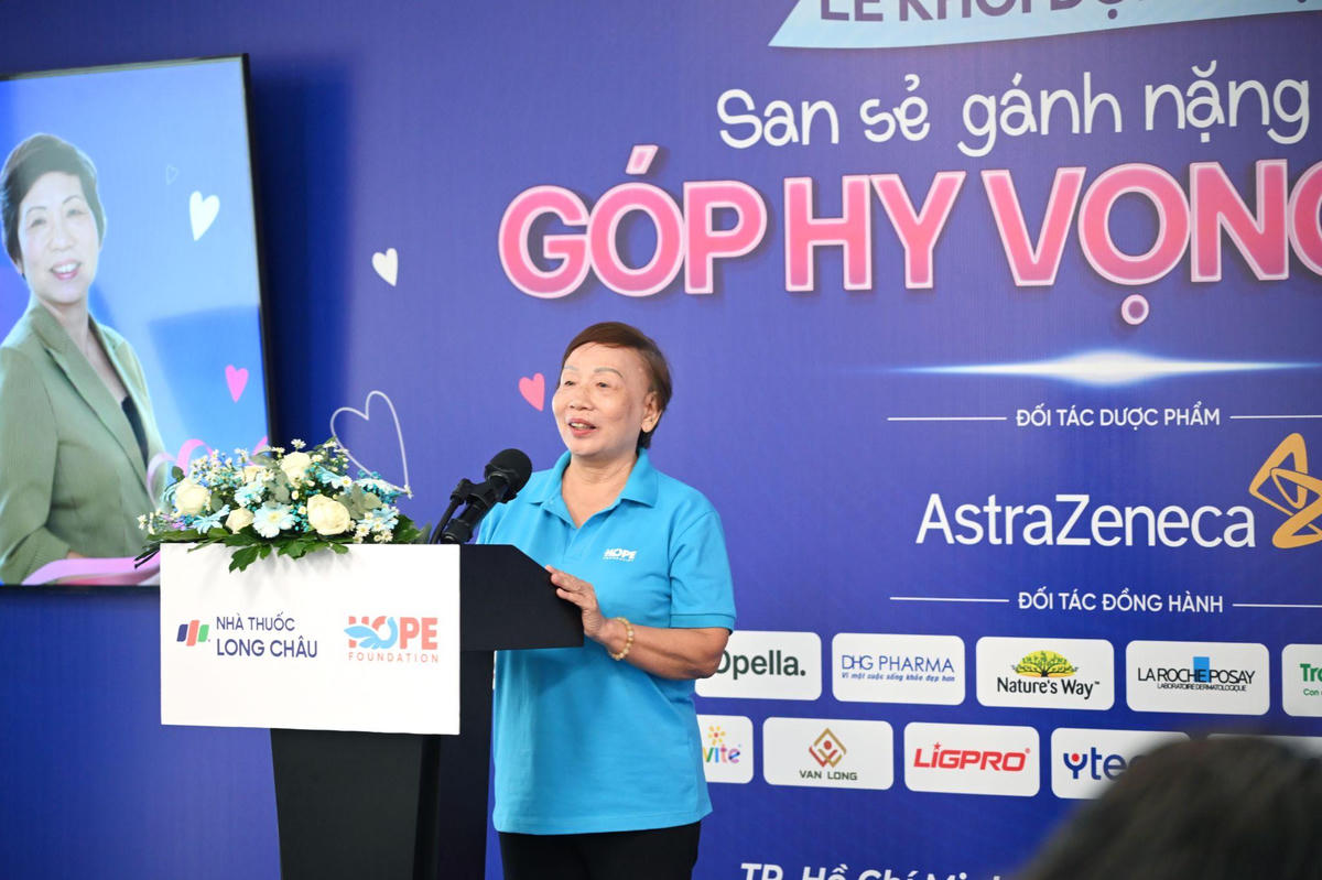 Bà Trương Thanh Thanh - Chủ tịch Hội đồng quản lý HOPE Foundation chia sẻ về tầm nhìn của chương trình.