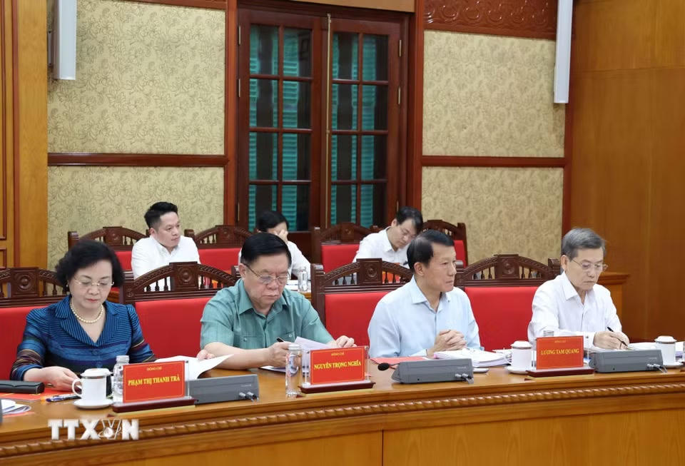 Các đại biểu tham dự Phiên họp Thường trực Ban Chỉ đạo Trung ương về phòng, chống tham nhũng, lãng phí, tiêu cực. (Ảnh: Thống Nhất/TTXVN)