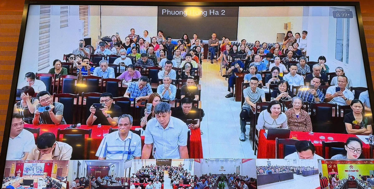 Tại điểm cầu trụ sở UBND phường Hồng Hà.