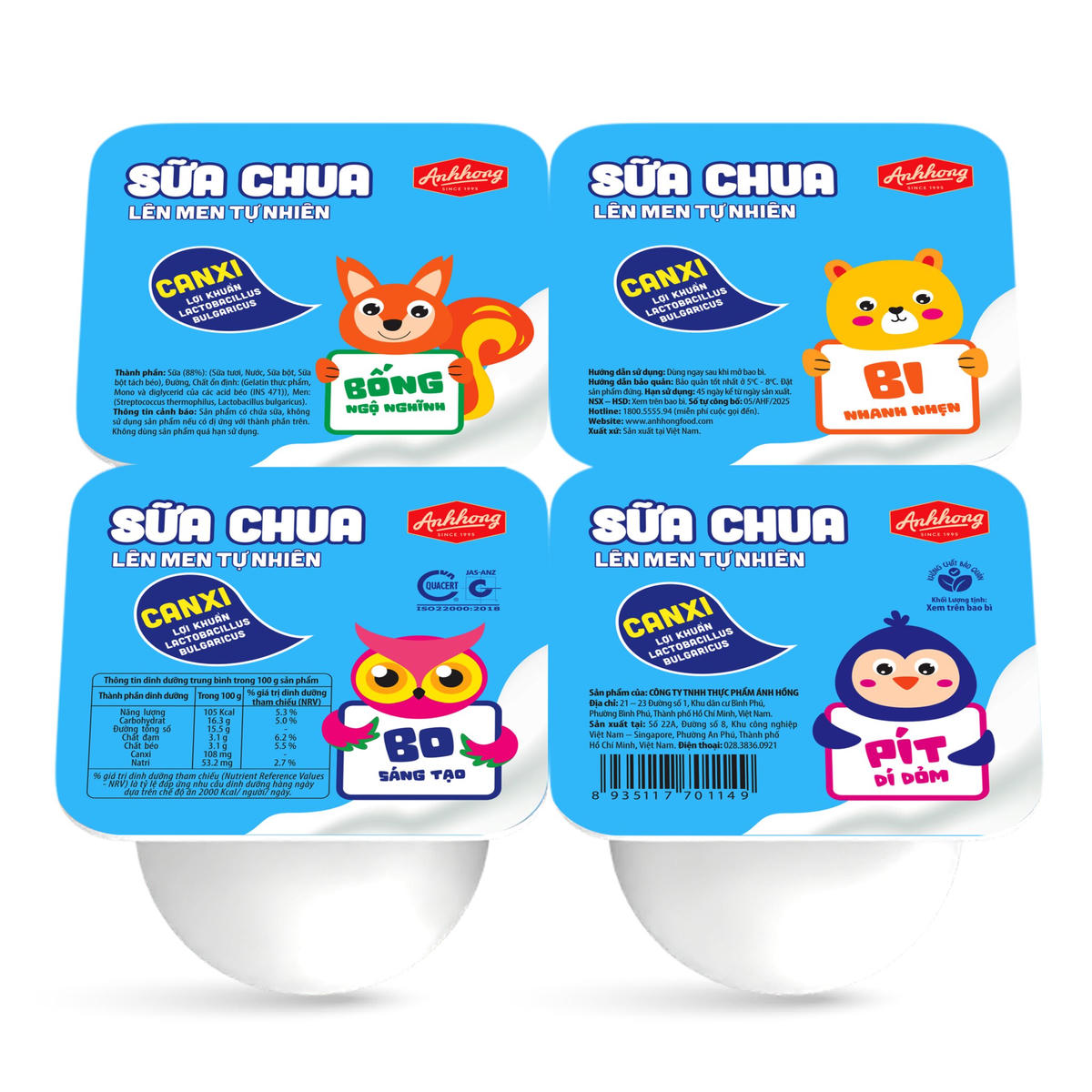 Sữa chua lên men tự nhiên Ánh Hồng Food được nhà trường và phụ huynh tin chọn.