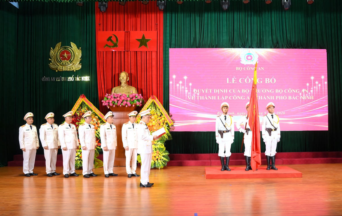 Công bố Quyết định thành lập Công an TP Bắc Ninh