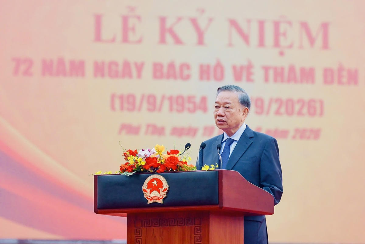 Tổng Bí thư, Chủ tịch nước Tô Lâm phát biểu tại buổi lễ.