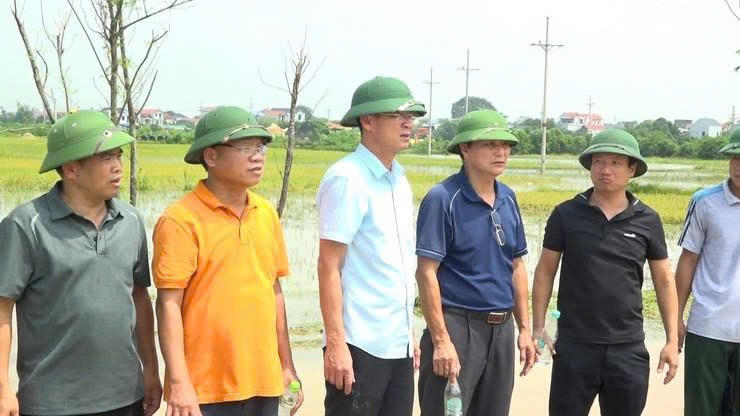 Kiểm tra, chỉ đạo xử lý sự cố vỡ cống qua đê tại khu vực thôn La Đồng