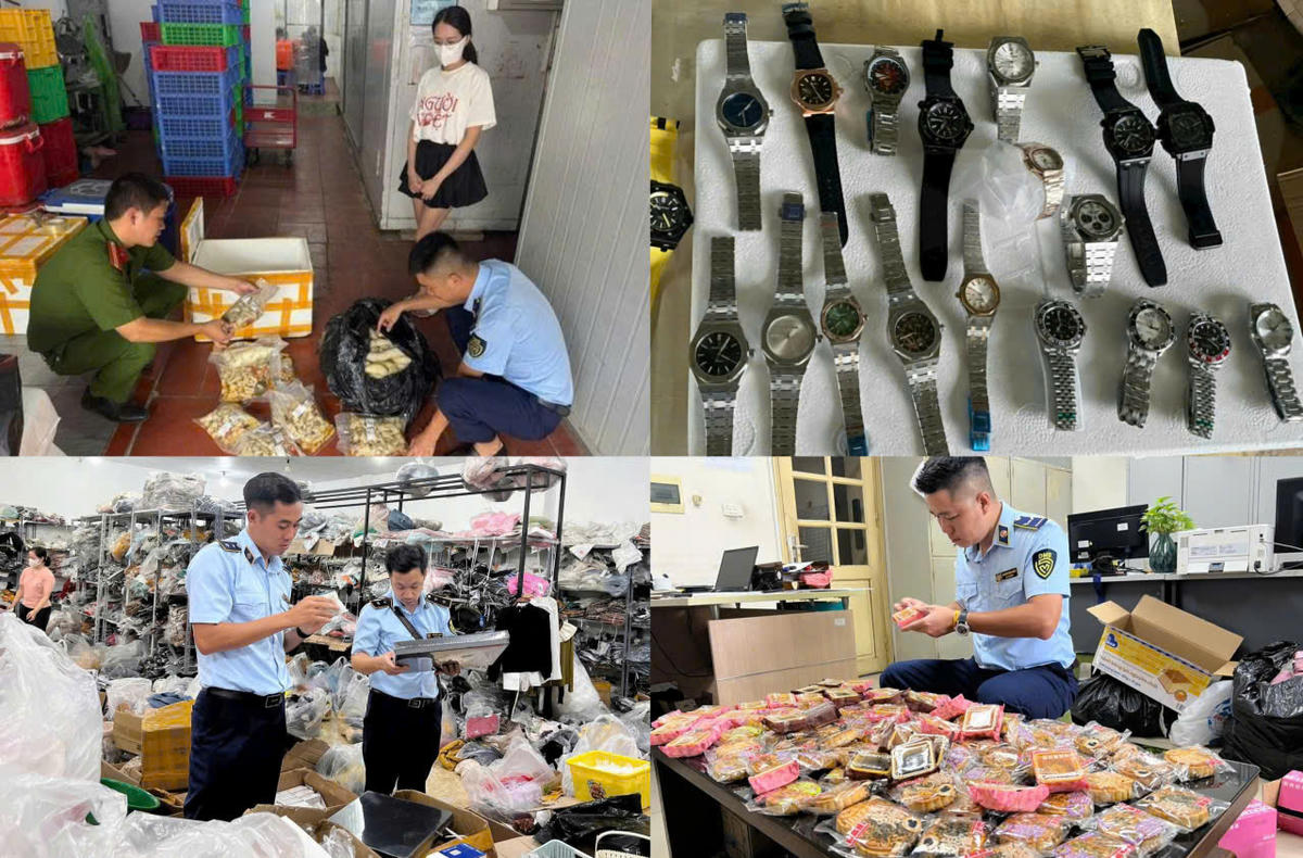 Các lực lượng chức năng thành phố Hà Nội phát hiện, xử lý hàng nghìn vụ liên quan đến hàng cấm, hàng nhập lậu, hàng giả, gian lận thương mại.... Ảnh: Kim Thạch