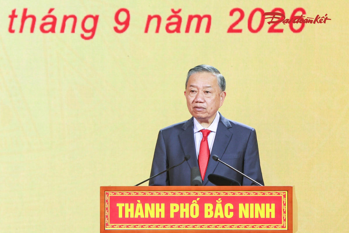 Tổng Bí thư, Chủ tịch nước Tô Lâm phát biểu tại buổi lễ. Ảnh: Quang Vinh