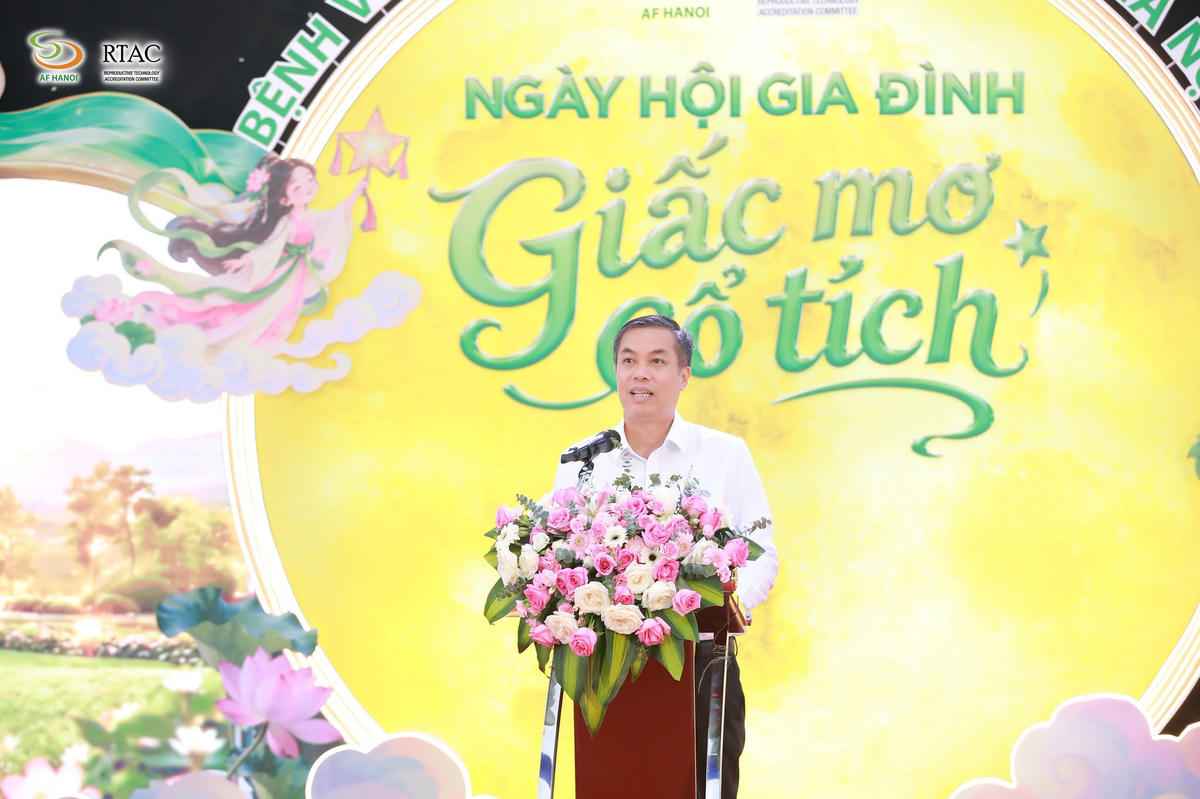Ông Nguyễn Văn Cường, Giám đốc điều hành Bệnh viện phát biểu.

