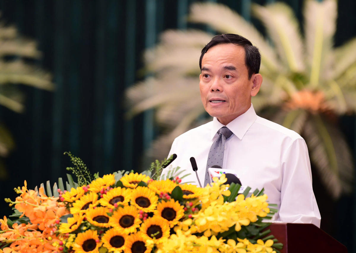 Ông Trần Lưu Quang – Ủy viên Bộ Chính trị, Bí thư Thành ủy TPHCM phát biểu chỉ đạo tại Kỳ họp. Ảnh: Q.Đ