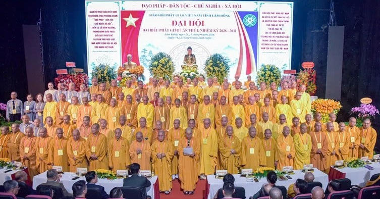Ban Thường trực Ban Trị sự GHPGVN tỉnh Lâm Đồng, nhiệm kỳ 2026-2031 ra mắt  Đại hội.