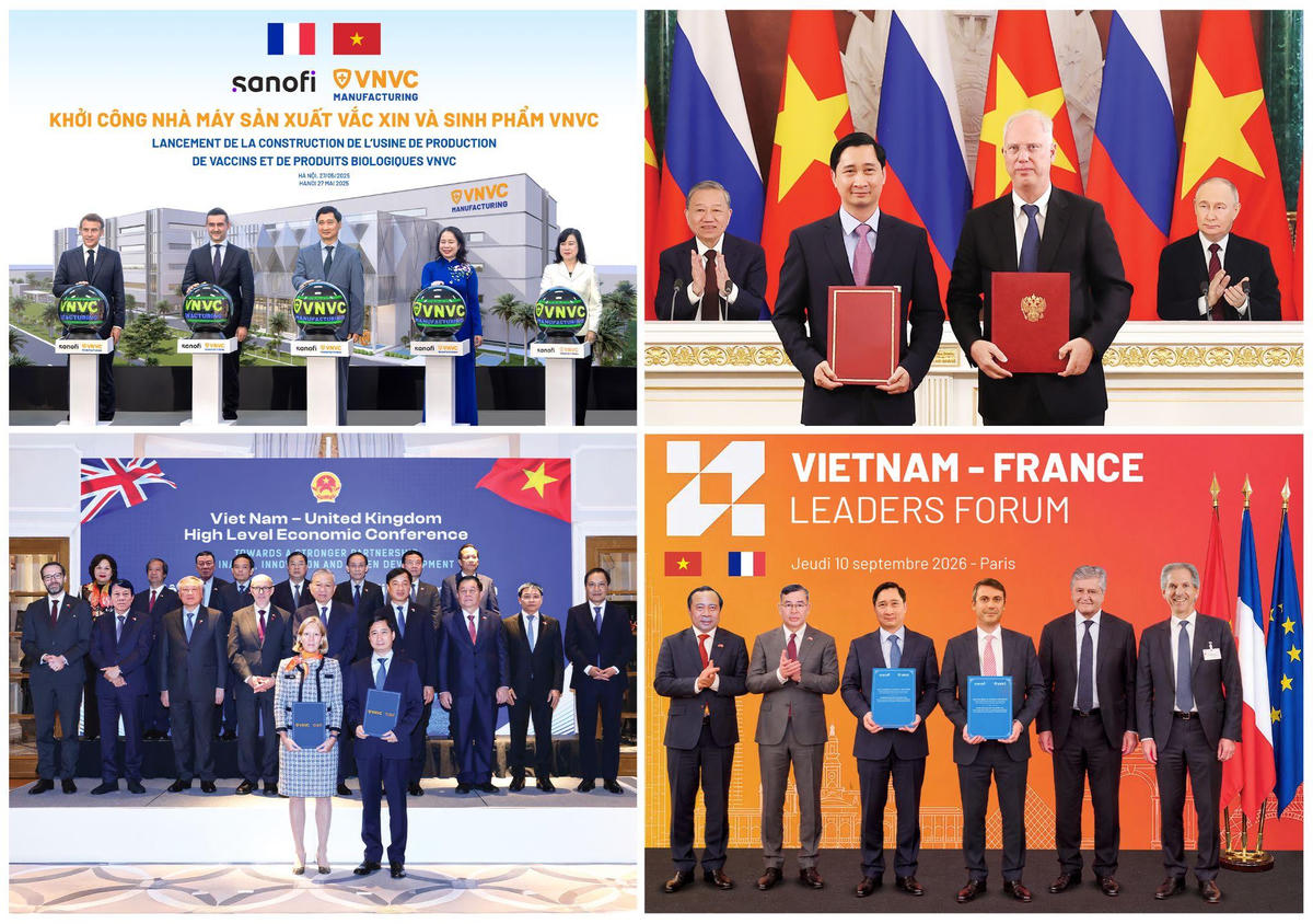 VNVC chính thức khởi công Nhà máy Vắc xin và Sinh phẩm VNVC, đồng thời ký kết hợp tác với Quỹ Đầu tư Trực tiếp của Nga (RDIF), các hãng dược phẩm Sanofi, GSK… trước sự chứng kiến của Tổng Bí thư, Chủ tịch nước Tô Lâm, Tổng thống Nga Vladimir Putin và lãnh đạo cấp cao của các nước
