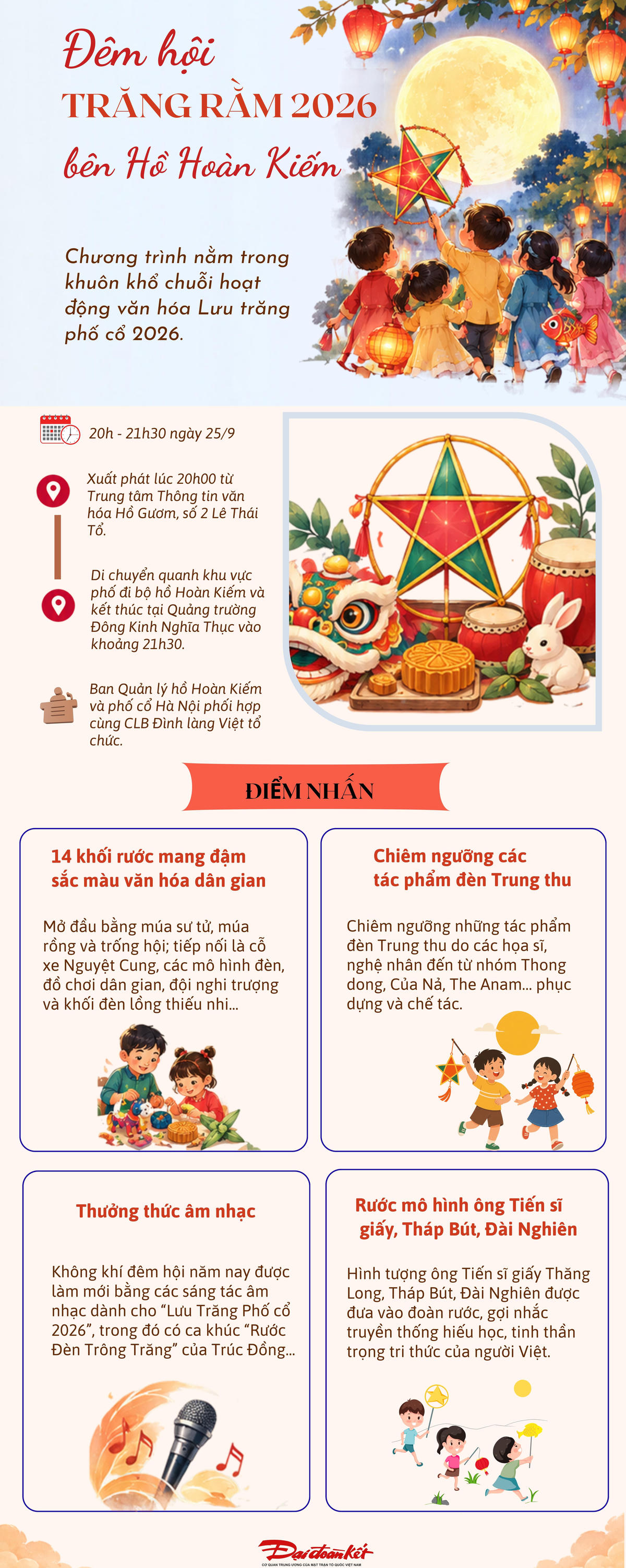 [Infographic] Tái hiện không khí Trung thu xưa tại "Đêm hội Trăng Rằm" 2026