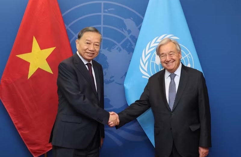Tổng Bí thư, Chủ tịch nước Tô Lâm gặp Tổng Thư ký Liên hợp quốc António Guterres
