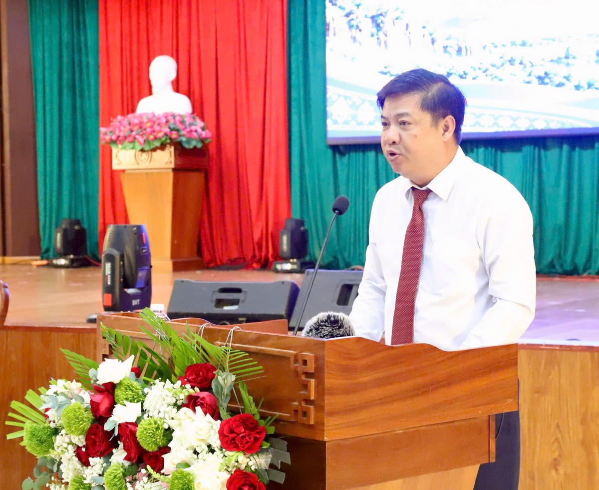 Bí thư Tỉnh ủy Đắk Lắk Lương Nguyễn Minh Triết phát biểu tại hội nghị. Ảnh: CL.