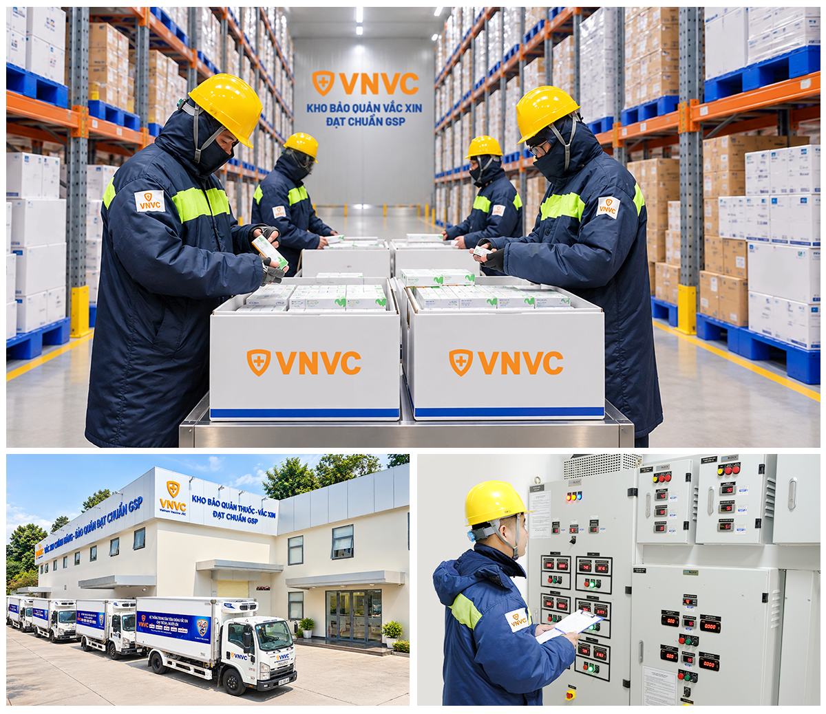 VNVC đã tiếp nhận lô vắc xin tay chân miệng đầu tiên, chuẩn bị đầy đủ các điều kiện về nhân lực, chuyên môn, quy trình tiêm chủng, chất lượng bảo quản và vận chuyển để triển khai tiêm chủng an toàn cho trẻ nhỏ. Ảnh: Mộc Thảo