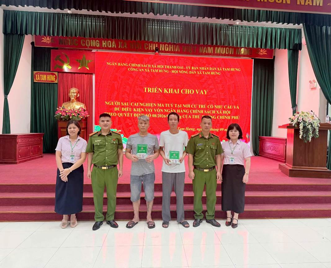 Ngân hàng chính sách hỗ trợ vay vốn đối với các trường hợp được Công an xã đề xuất. Ảnh: CATHCC