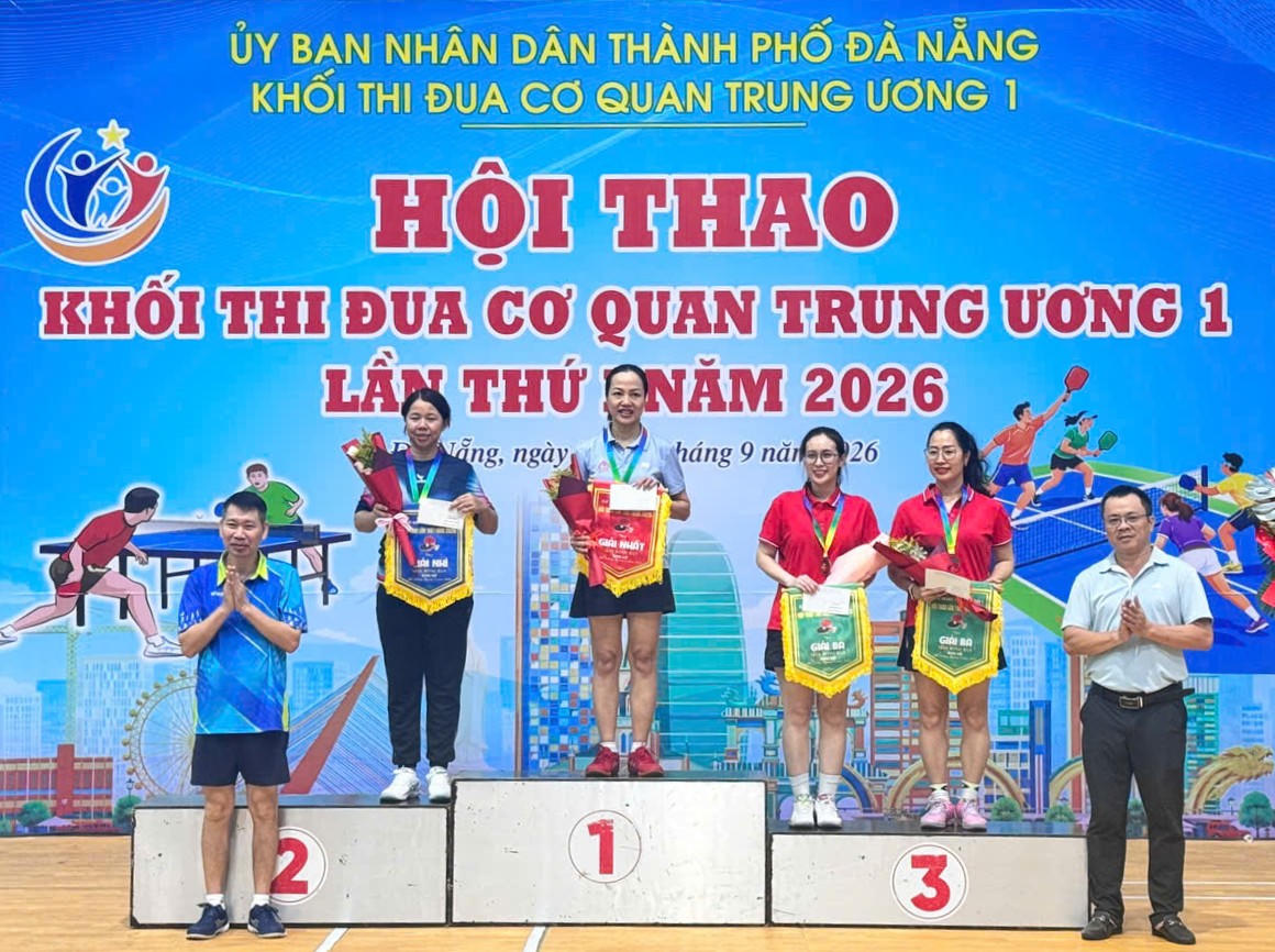 Ngân hàng Chính sách xã hội Đà Nẵng giành giải Nhất toàn đoàn Hội thao Khối thi đua Cơ quan Trung ương 1