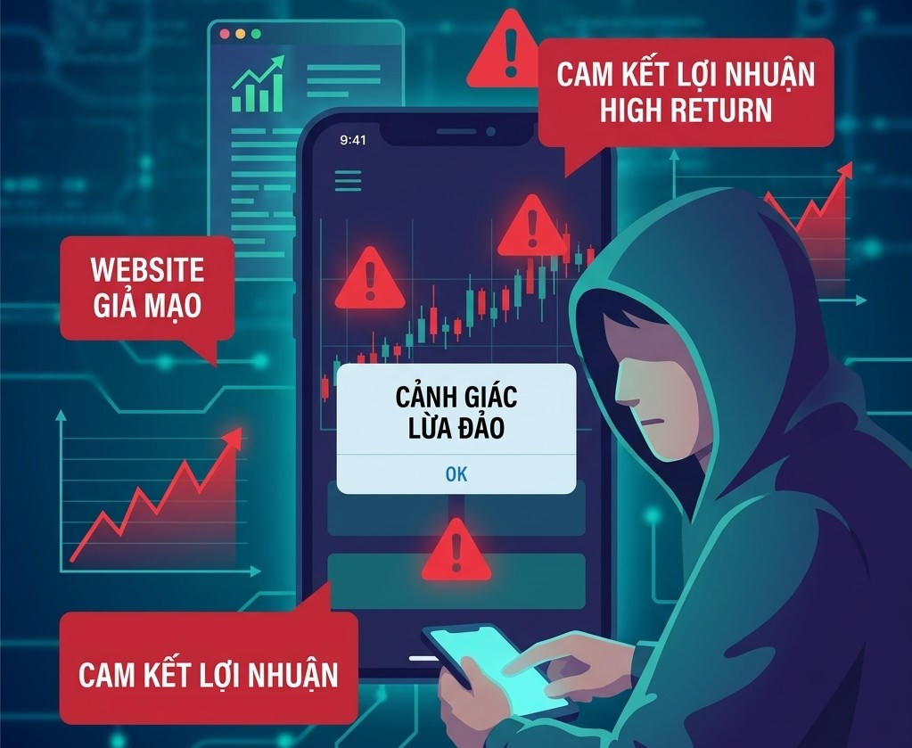 Nhà đầu tư cần cảnh giác trước thủ đoạn giả mạo công ty chứng khoán, quản lý quỹ để lừa đảo chiếm đoạt tài sản.