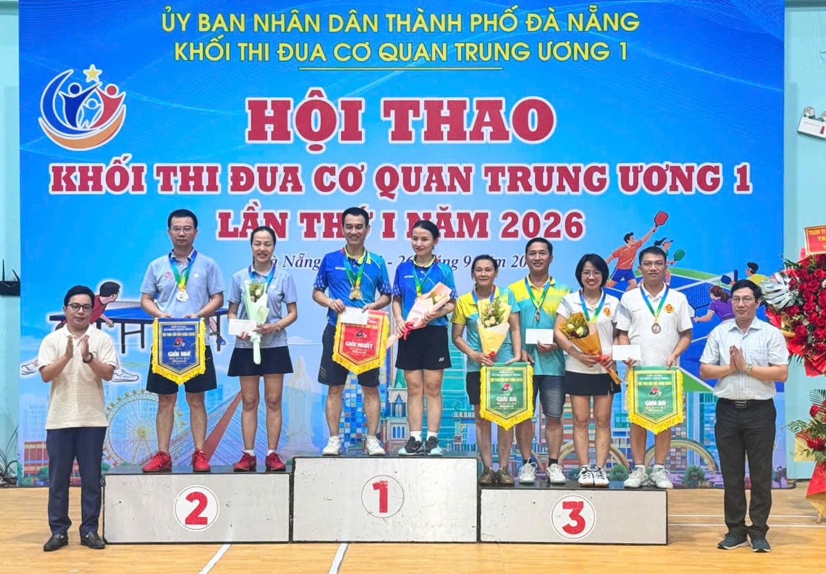 Ngân hàng Chính sách xã hội Đà Nẵng giành giải Nhất toàn đoàn Hội thao Khối thi đua Cơ quan Trung ương 1