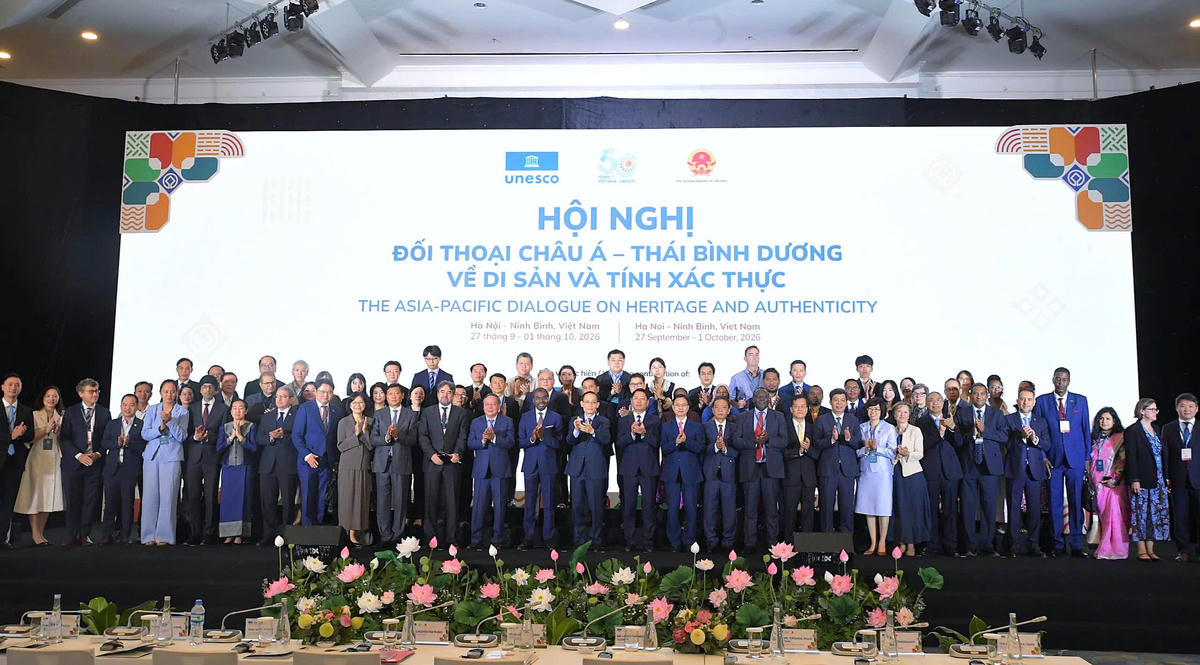 Các đại biểu chụp ảnh chung tại phiên khai mạc Hội nghị Đối thoại châu Á - Thái Bình Dương.