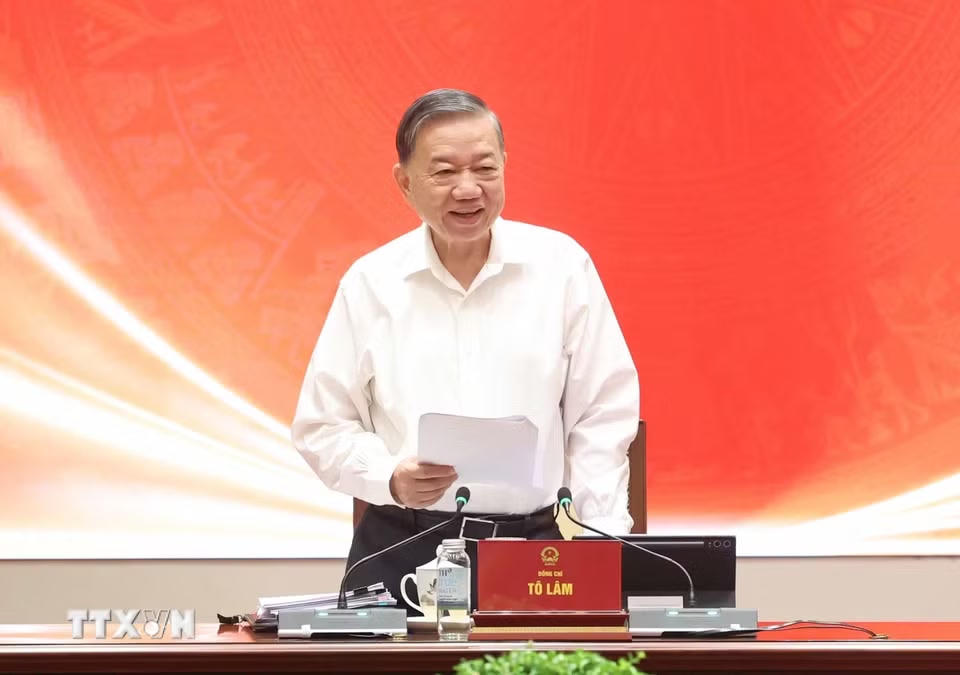 Tổng Bí thư, Chủ tịch nước Tô Lâm phát biểu chỉ đạo. (Ảnh: Thống Nhất/TTXVN)