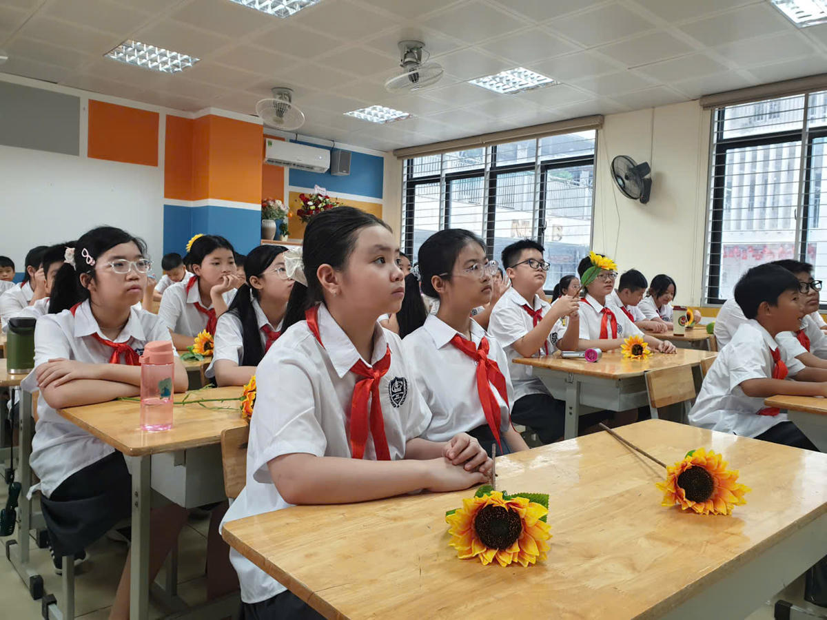 Học sinh Trường THCS Kim Giang. Ảnh minh hoạ: X.N.