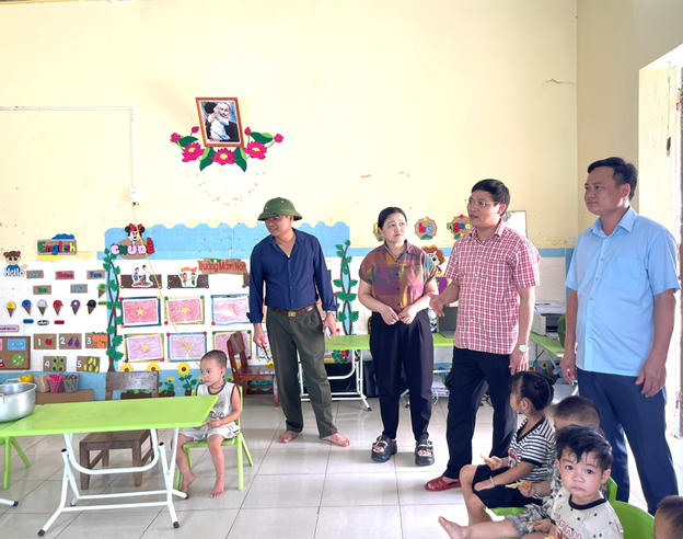 Điểm trường mầm non Đồng Lương nằm trong khu vực bị ảnh hưởng. Ảnh: DVC Đồng Lương