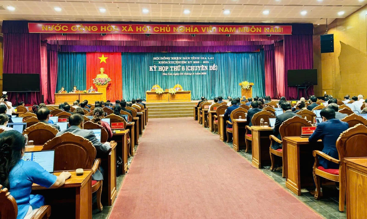 Quang cảnh kỳ họp. Ảnh UBND tỉnh Gia Lai.