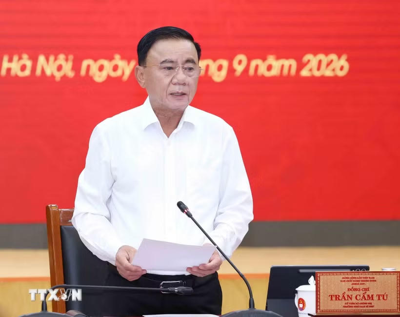 Thường trực Ban Bí thư Trần Cẩm Tú. (Ảnh: Phương Hoa/TTXVN).