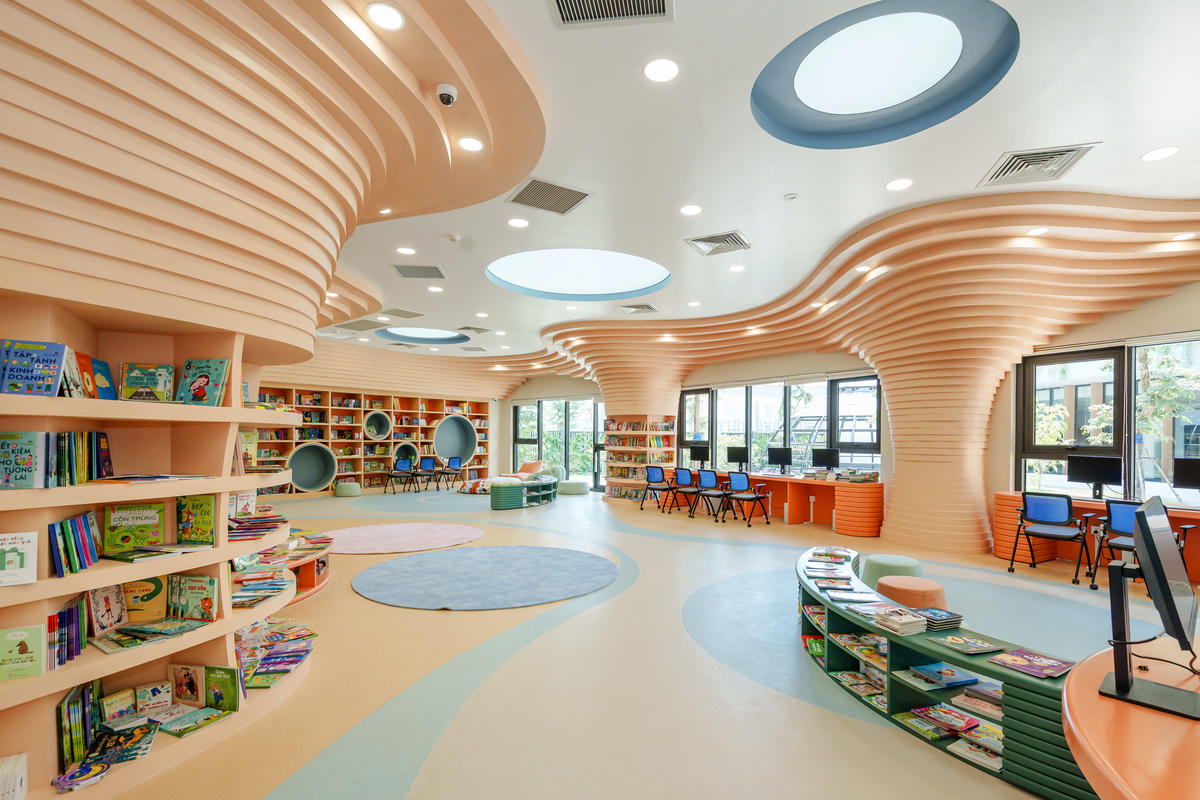 Vin Nexus Center: Trường học hạnh phúc hình trái tim và những gam màu rất “lạ”