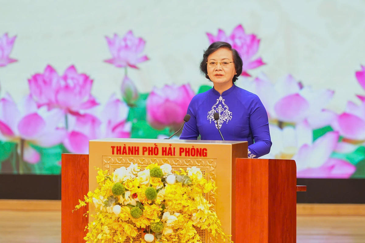Phó Thủ tướng Phạm Thị Thanh Trà phát biểu chỉ đạo tại buổi lễ. Ảnh: ĐT.