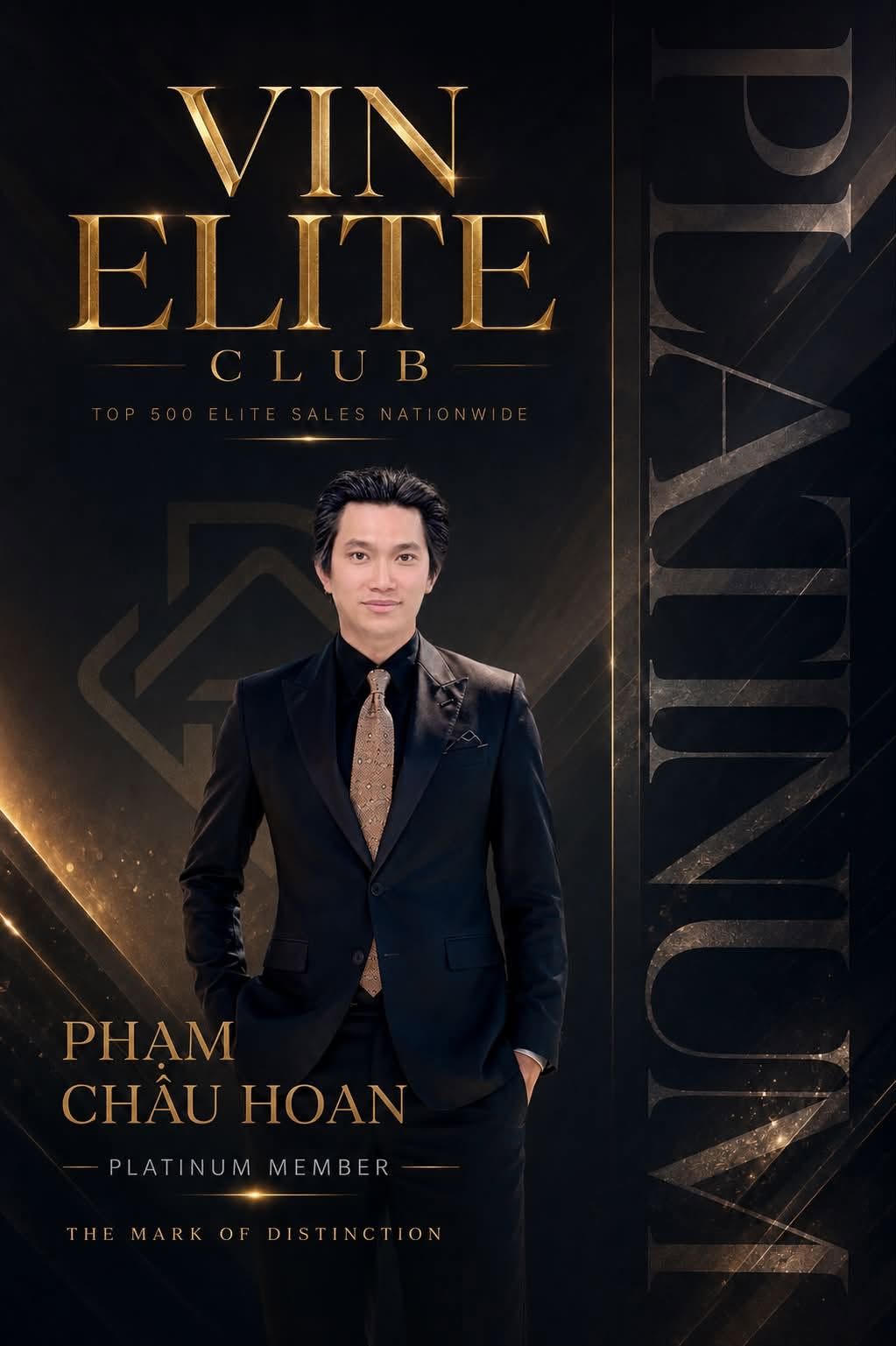 Gia nhập Vin Elite Club là một dấu mốc quan trọng trong sự nghiệp của anh Phạm Châu Hoan