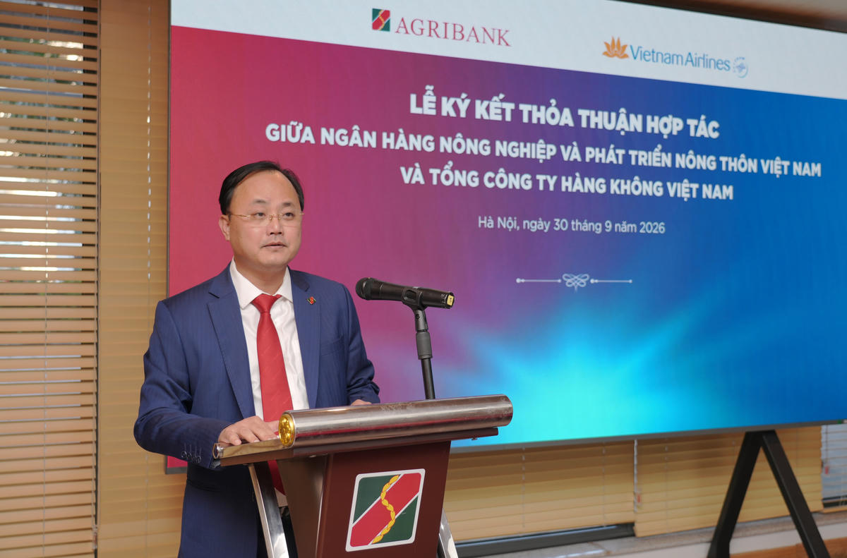 Ông Tô Huy Vũ, Chủ tịch Hội đồng thành viên Agribank khẳng định năng lực tài chính và cam kết đồng hành thực chất cùng Vietnam Airlines