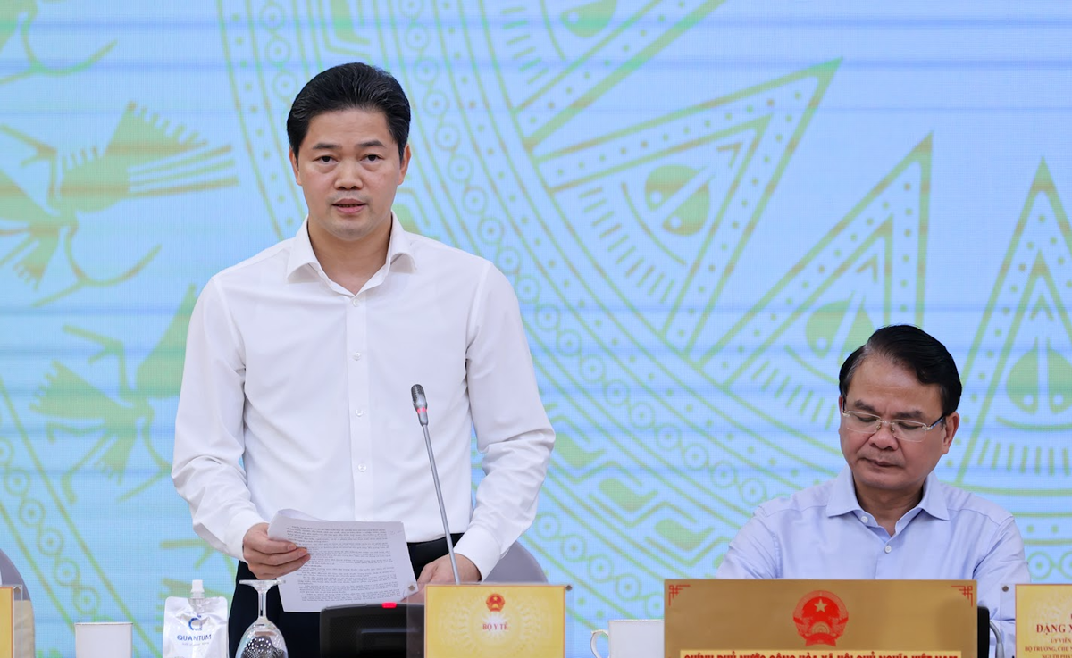 Thứ trưởng Bộ Y tế Vũ Mạnh Hà nêu các biện pháp đảm bảo quản lý giá thuốc và trang thiết bị y tế - Ảnh: chinhphu.vn