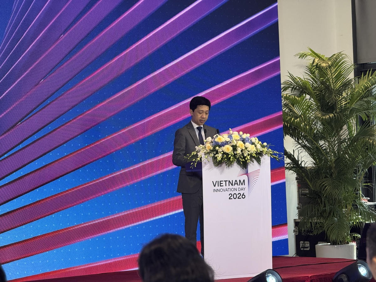 Ông Phạm Việt Hồng - Phó Cục trưởng Cục Đổi mới sáng tạo phát biểu tại hội thảo.