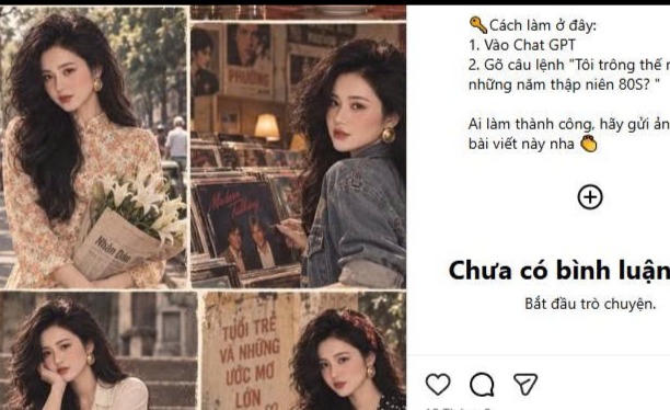 Trào lưu dùng AI tạo ảnh theo phong cách “thập niên 80” thu hút người dùng mạng xã hội, đối mặt với nguy cơ lộ lọt dữ liệu, giả mạo danh tính, deepfake và lừa đảo trên không gian mạng.
