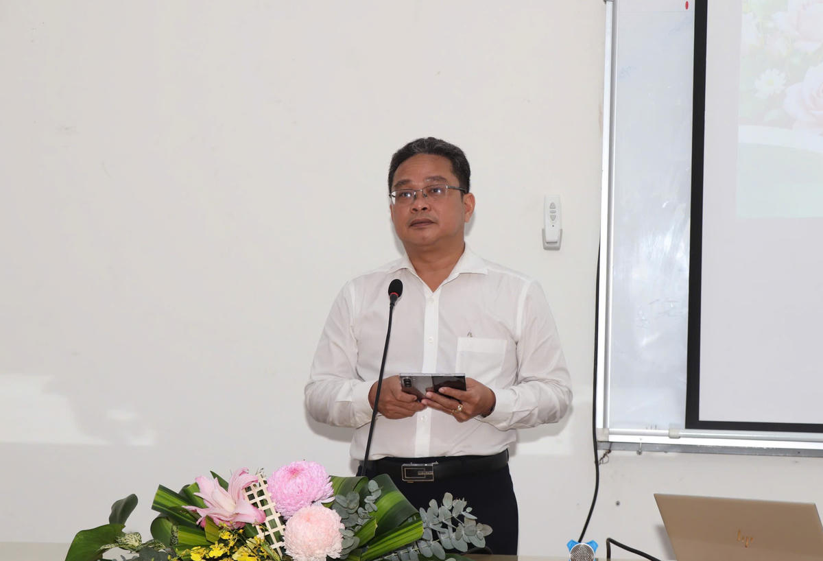 Ông Phạm Minh Tuấn, Phó Chủ tịch Ủy ban MTTQ Việt Nam TPHCM phát biểu khai mạc hội nghị. Ảnh: QĐ.