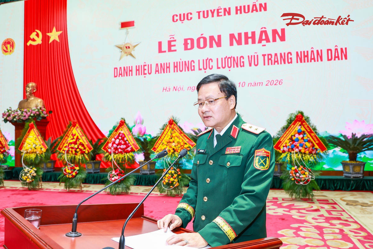 Trung tướng Nguyễn Văn Đức - Cục trưởng Cục Tuyên huấn phát biểu. Ảnh: Quang Vinh