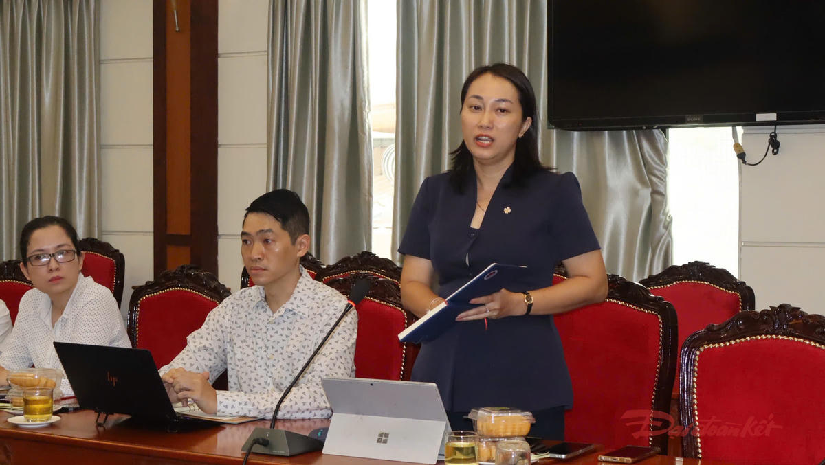 Bà Nguyễn Thị Thanh Mai, Phó Trưởng Ban Pháp chế HĐND TPHCM phát biểu tại hội nghị. Ảnh: H.Phúc.